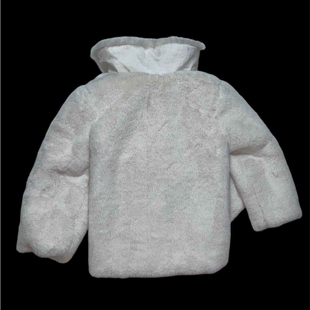 H&M Baby / Girls Coat US Size 18M White Faux Fur Jacket Lined Pockets NWOT - Picture 2 of 4